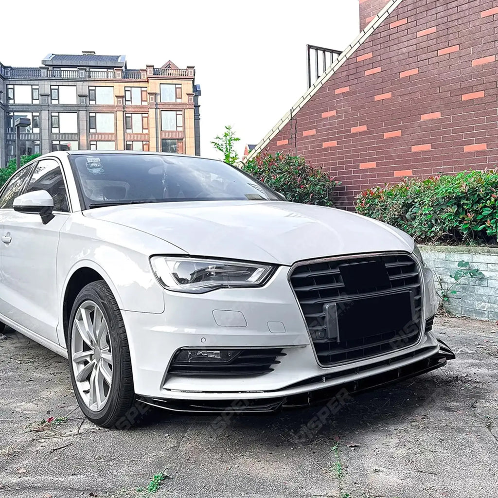 Standard Models Front Splitter In Gloss Black For Audi A3 8V Pre Facelift 2013-2016