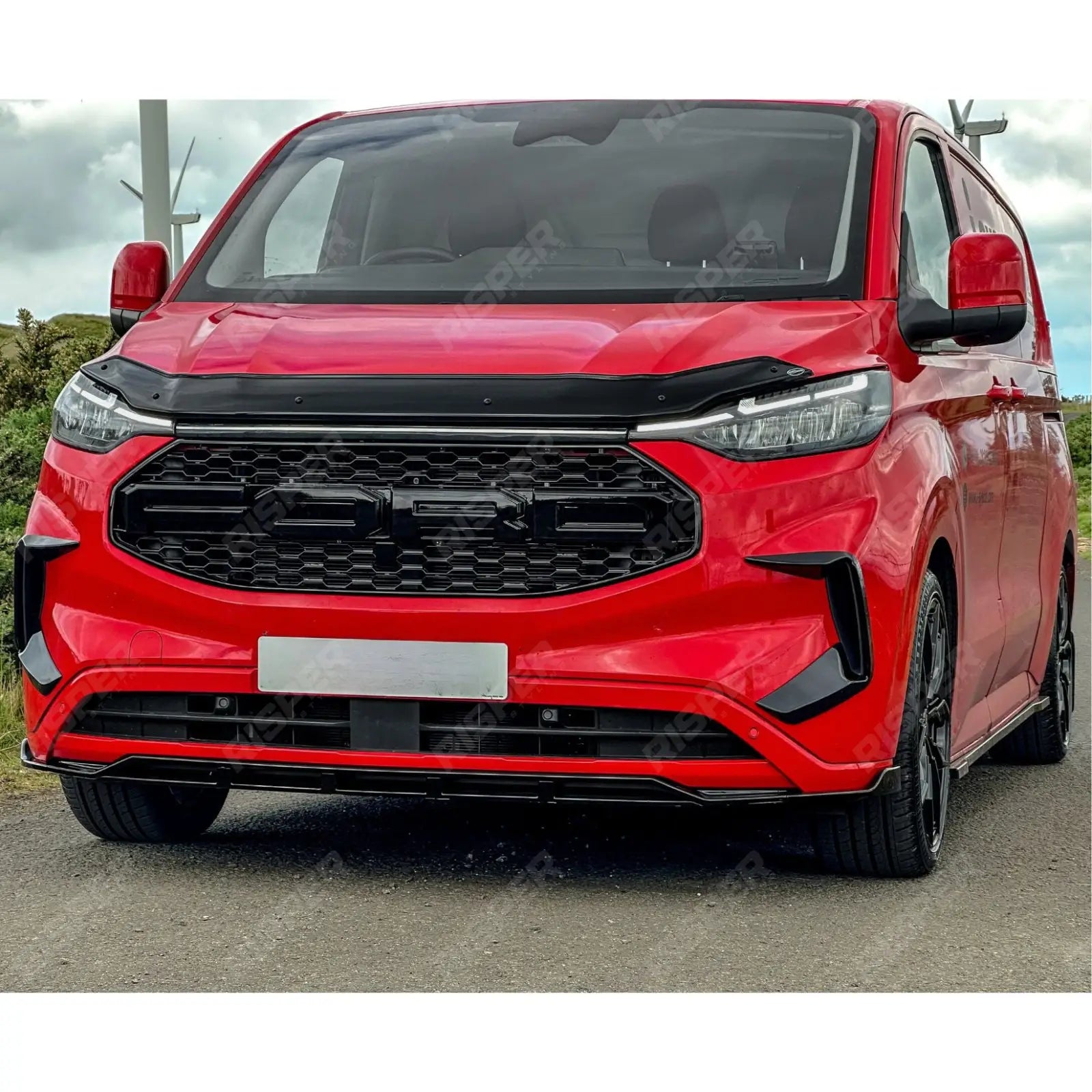 STX Bonnet Guard Protector Black For Ford Transit Custom 2023 On