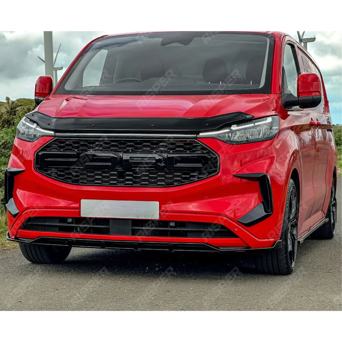 STX Bonnet Guard Protector In Black For Ford Transit Custom 2023 On