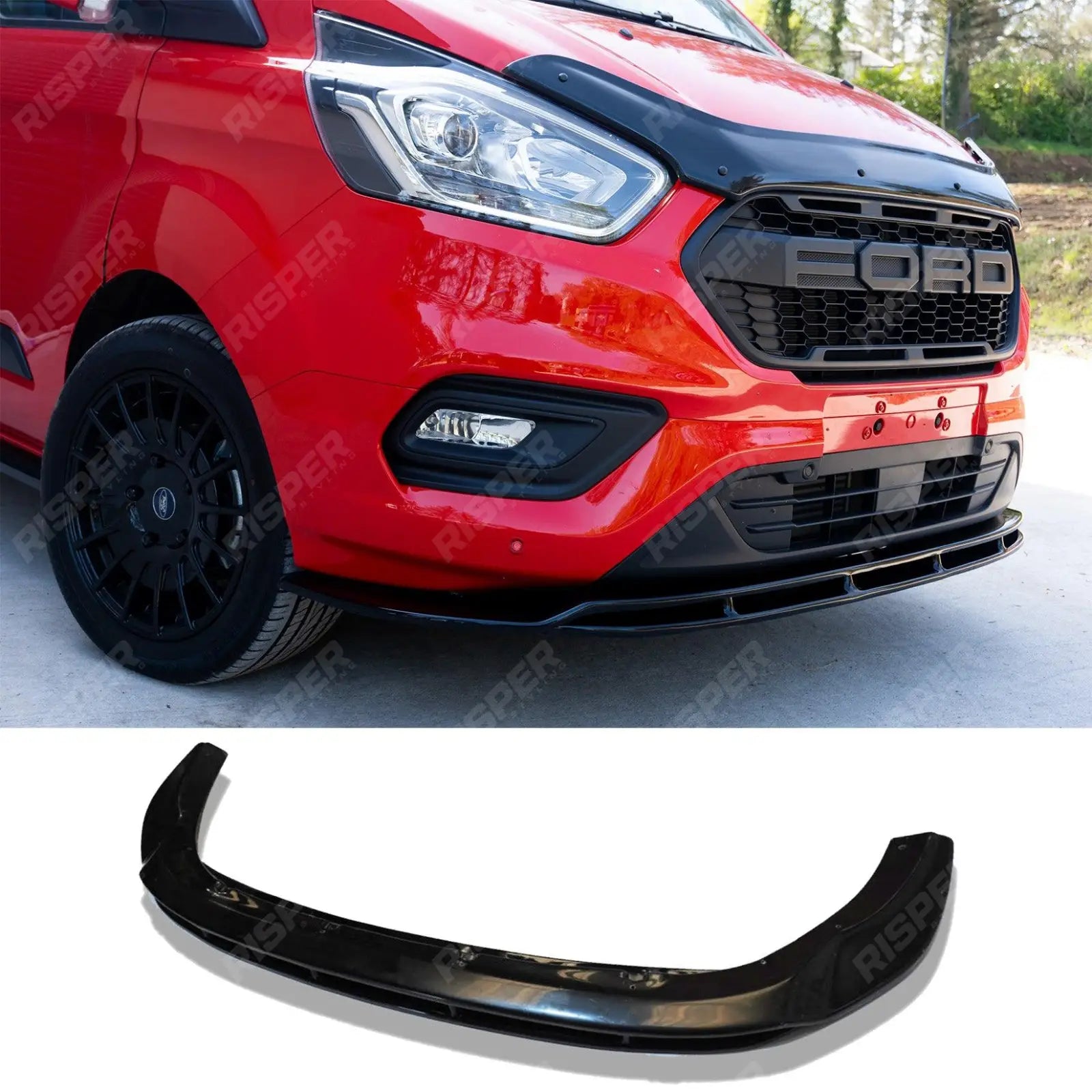 STX Front Splitter For Ford Transit Custom 2018 - 2024
