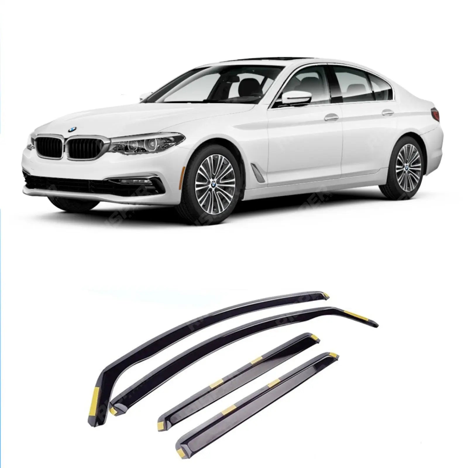 STX Internal Wind Deflectors Dark Smoke 4PC For BMW 5 Series G30 2017+