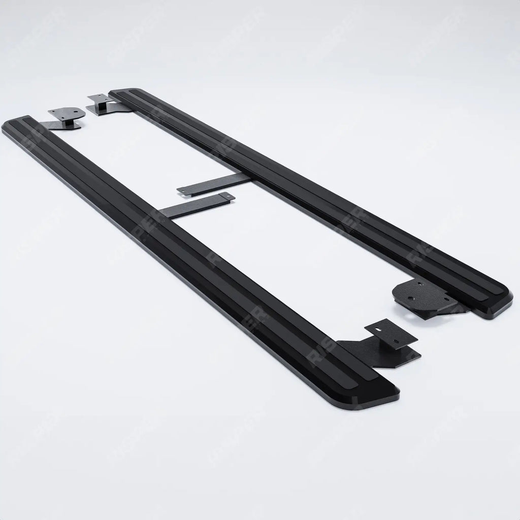 STX Style 2 Running Boards All Black Pair For Audi Q7 2016 On