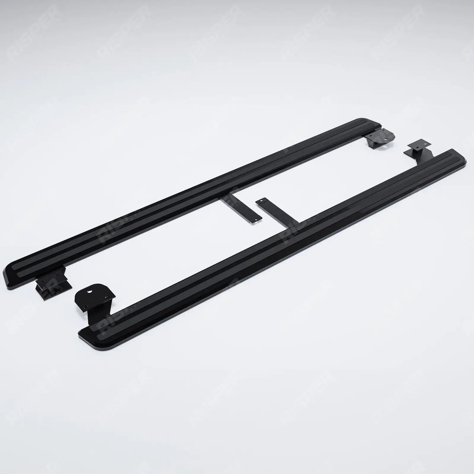 STX Style 2 Running Boards All Black Pair For Audi Q7 2016 On