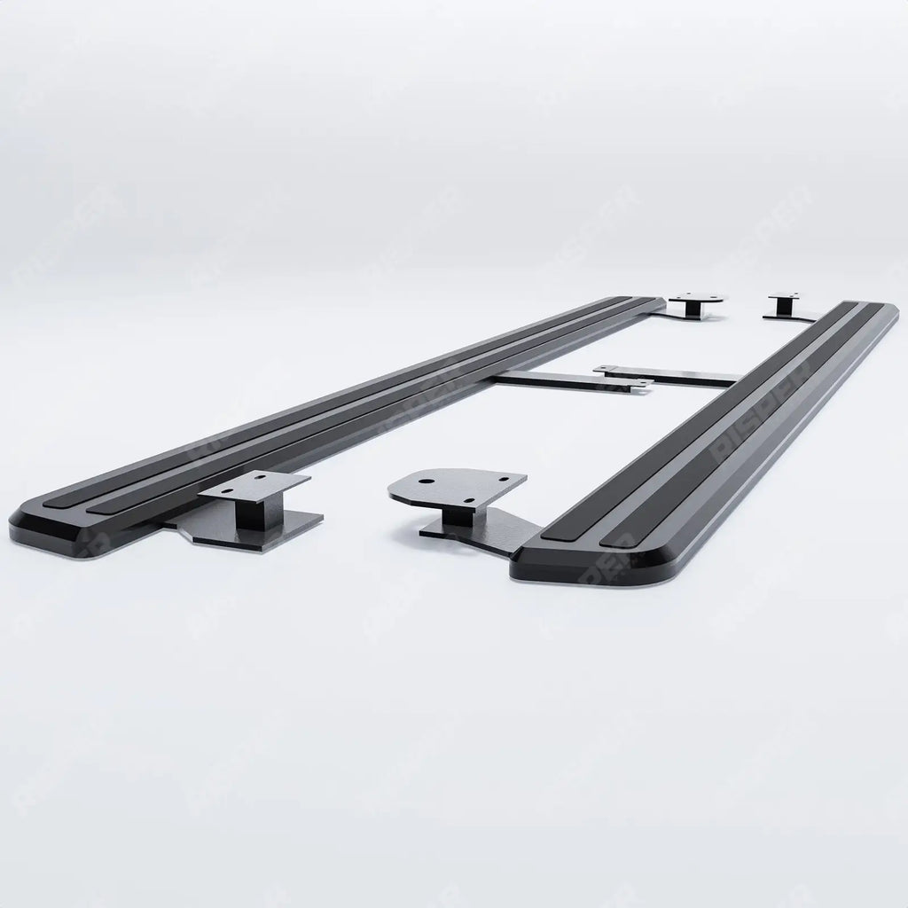 STX Style 2 Running Boards All Black Pair For Audi Q7 2016 On