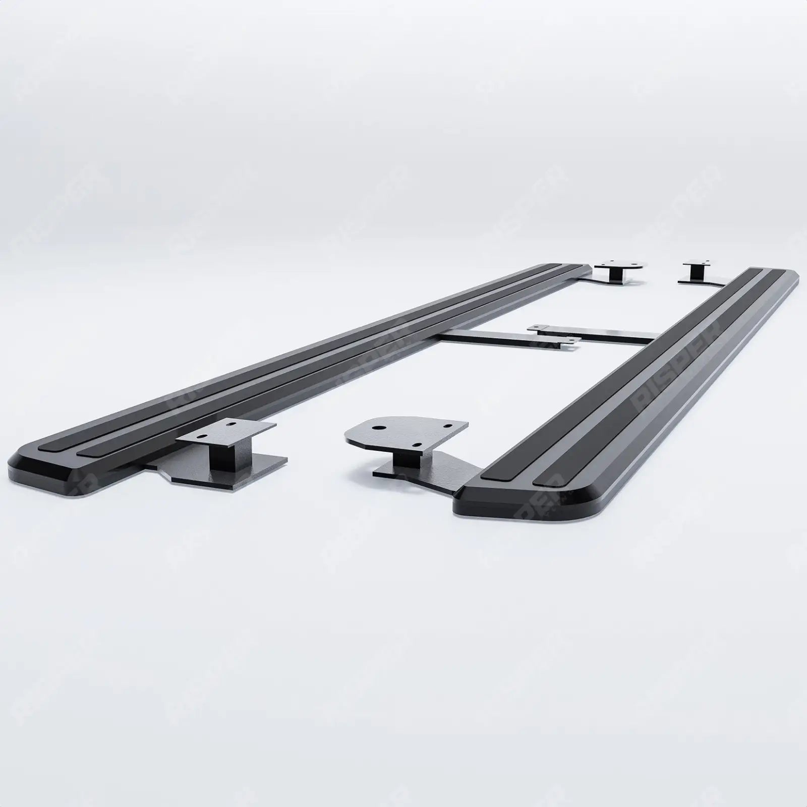 STX Style 2 Running Boards All Black Pair For Audi Q7 2016 On