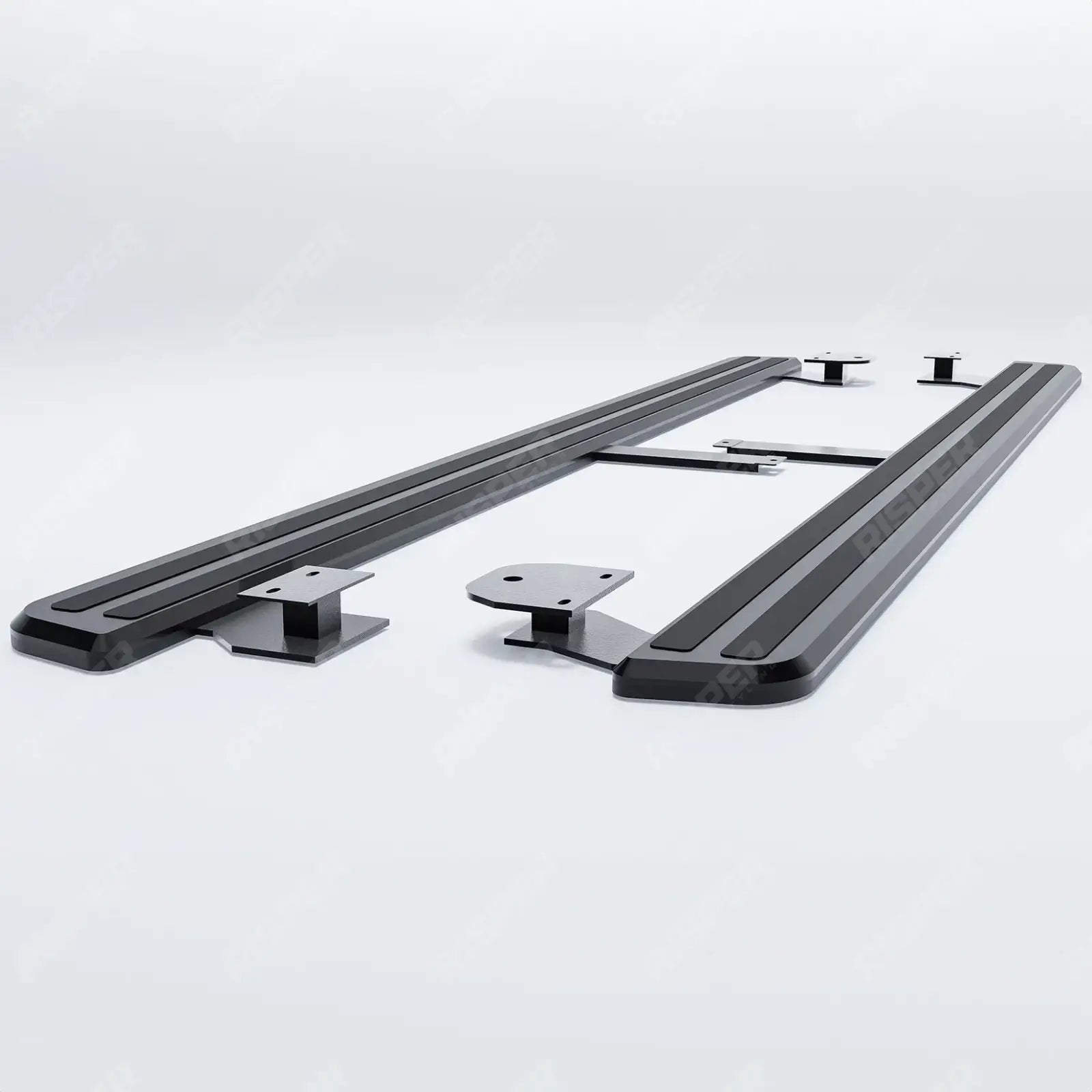 STX Style 2 Running Boards All Black Pair For Audi Q8 2019 On
