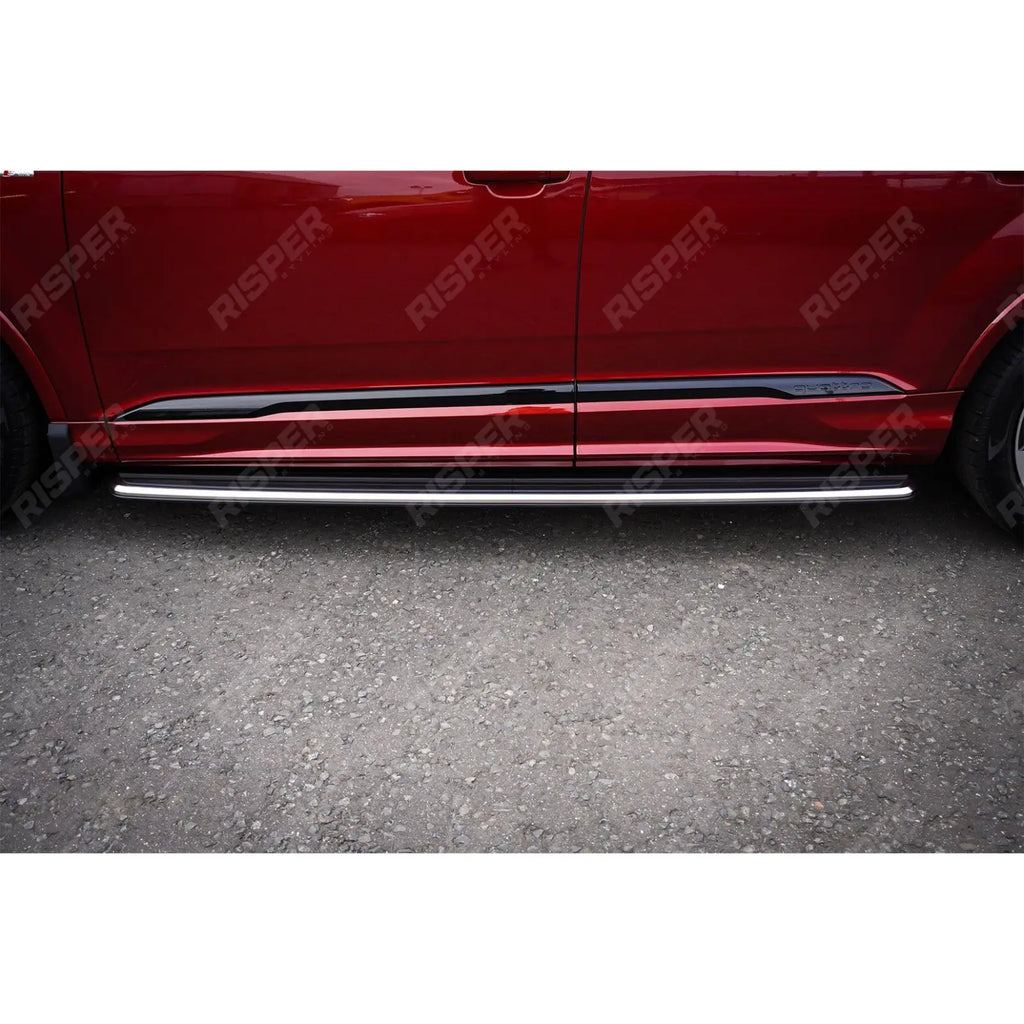 STX Style 2 Running Boards Side Steps Pair Silver For Audi Q8 2019 On
