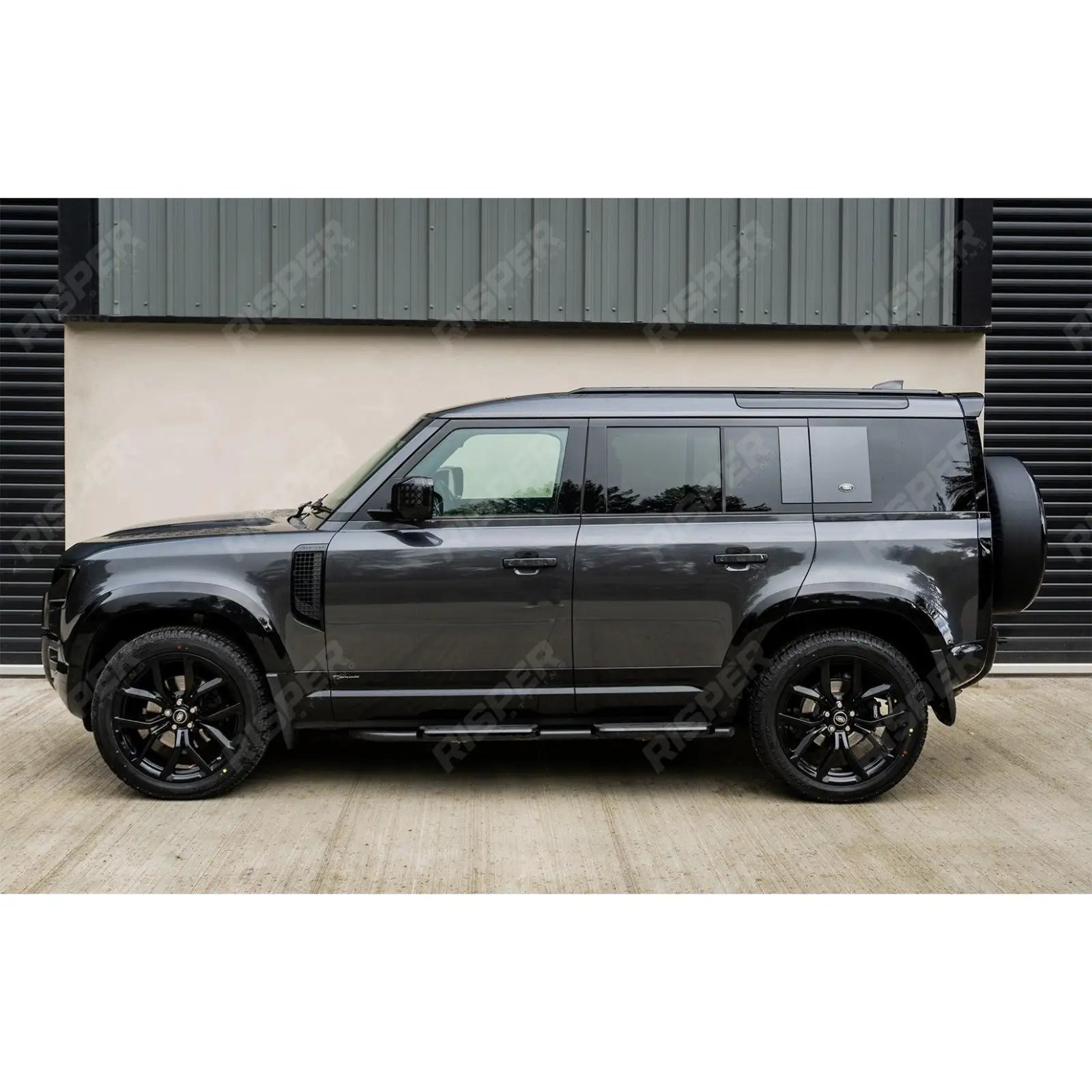 STX Style Black Side Steps For Land Rover Defender 110 / 130 L663 2020 On