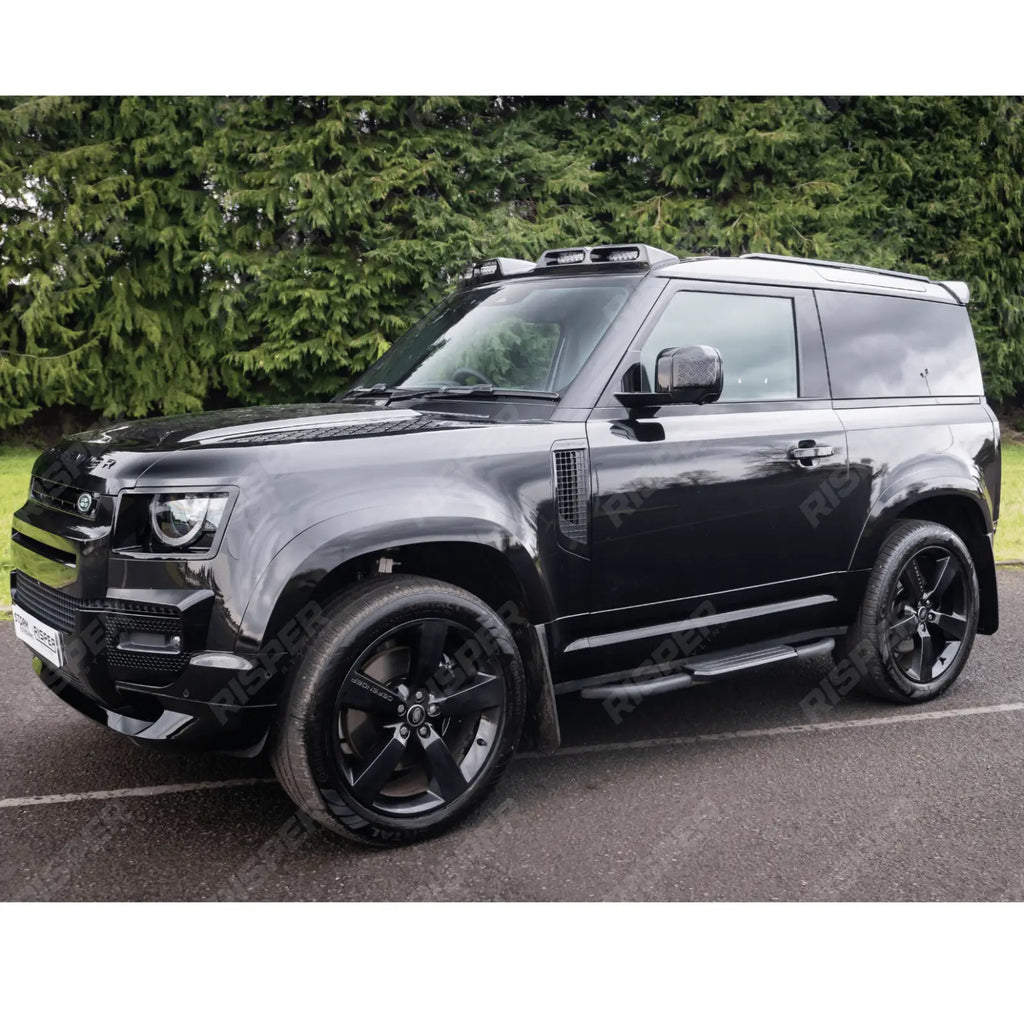STX Style Gloss Black Roof Rails For Land Rover Defender 90 L663 2020 On