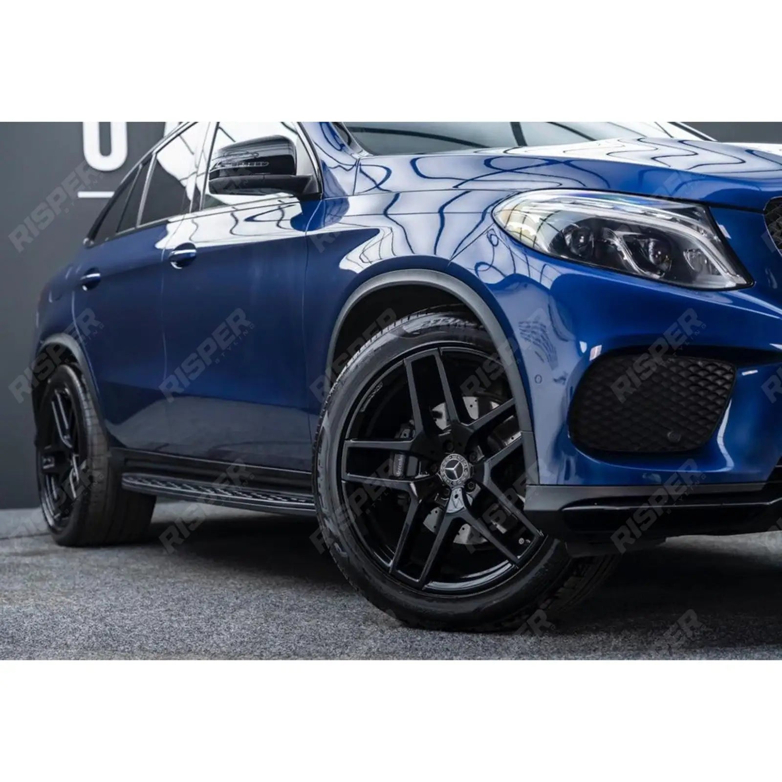 STX Style Running Boards Side Steps in Black For Mercedes GLE Coupe C292 2015 Onwards