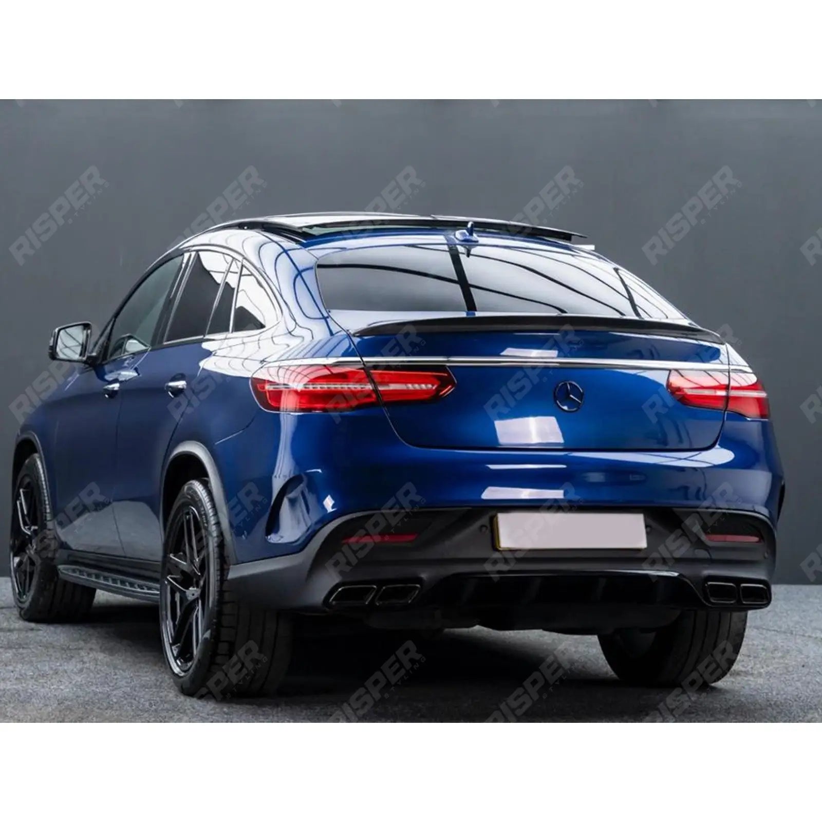 STX Style Running Boards Side Steps in Black For Mercedes GLE Coupe C292 2015 Onwards
