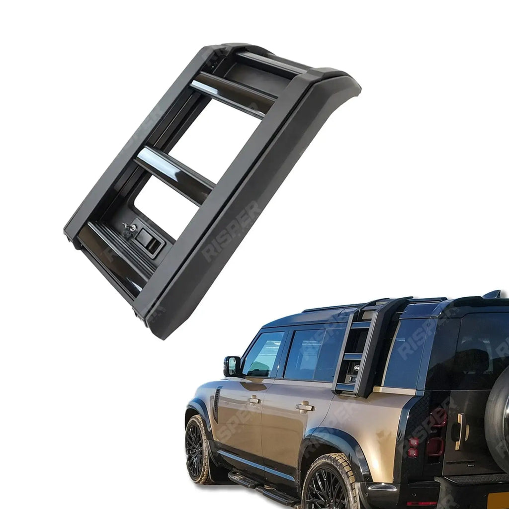 STX Style Side Roof Ladder Gloss Black For Land Rover Defender L663 90/110/130 2020 On