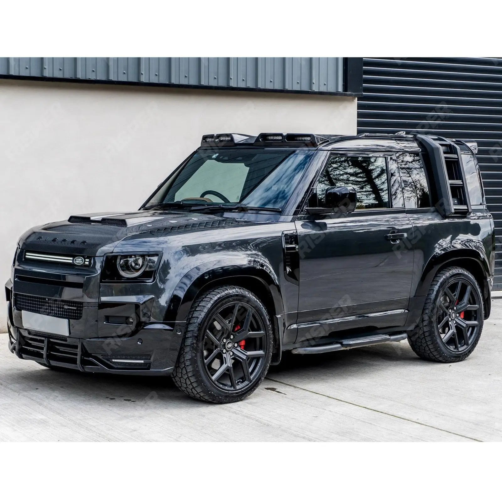 STX Style Side Roof Ladder Gloss Black For Land Rover Defender L663 90/110/130 2020 On
