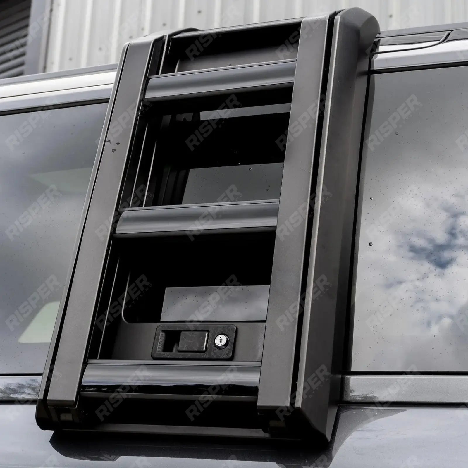STX Style Side Roof Ladder Gloss Black For Land Rover Defender L663 90/110/130 2020 On