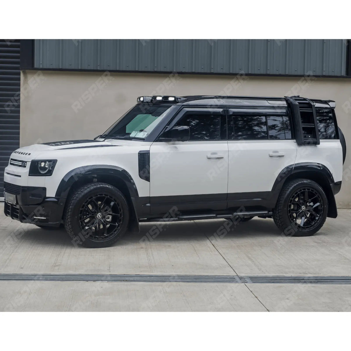STX Style Side Roof Ladder In Gloss Black For Land Rover Defender L663 90/110/130 2020 On