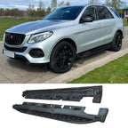 STX STYLE SIDE STEPS RUNNING BOARDS IN BLACK PAIR For MERCEDES BENZ ML / GLE W166 2012 ON