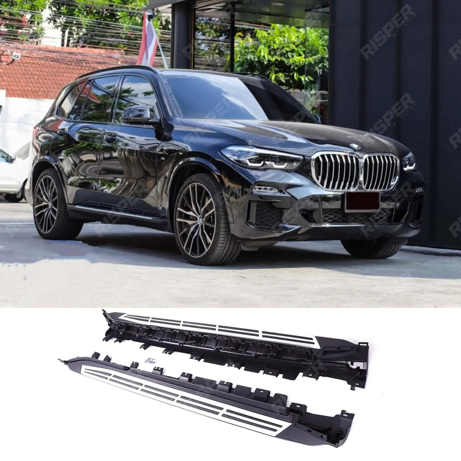 STX Style Side Steps Silver For BMW x5 G05 2019 on