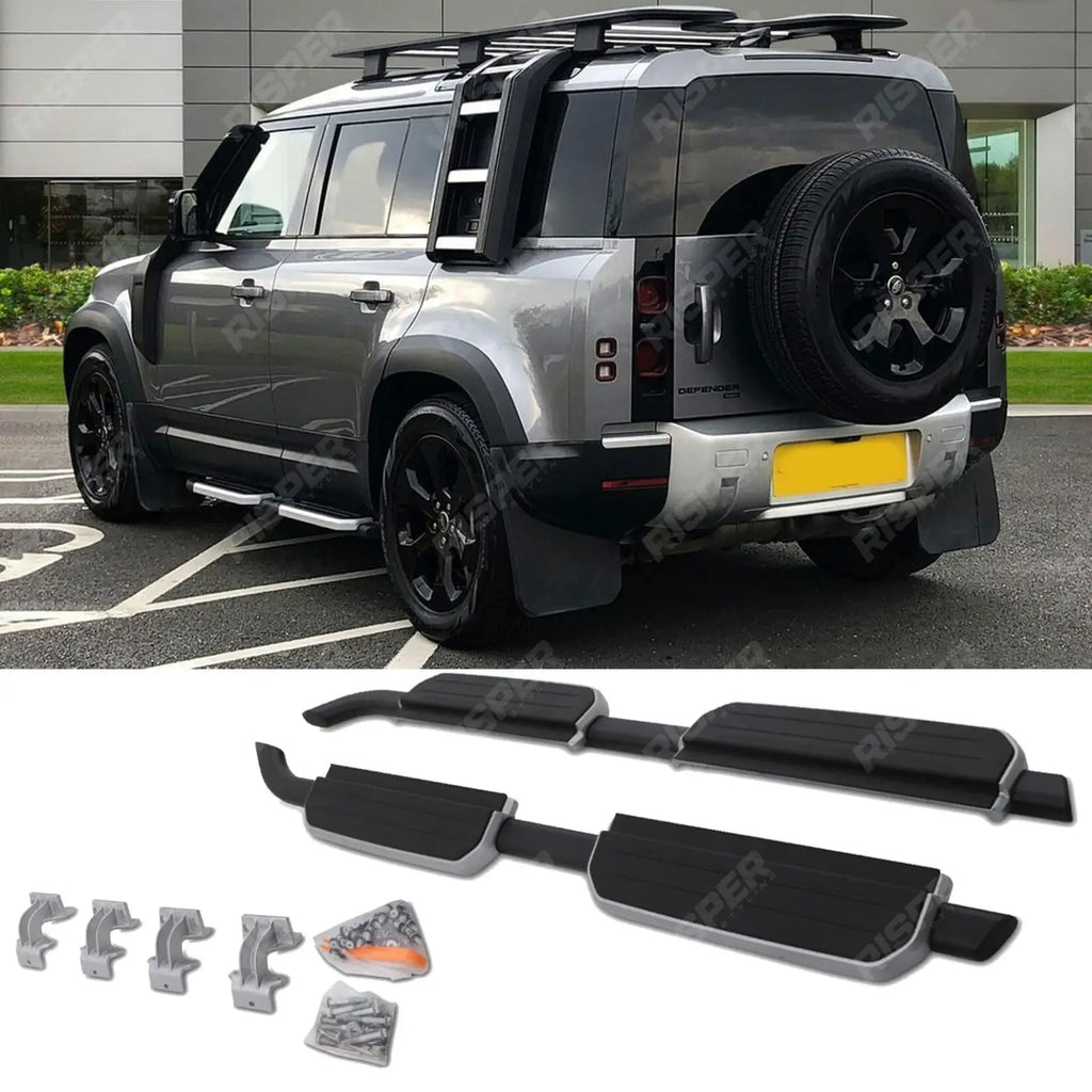 STX Style Silver Side Steps For Land Rover Defender 110/130 L663 2020 On