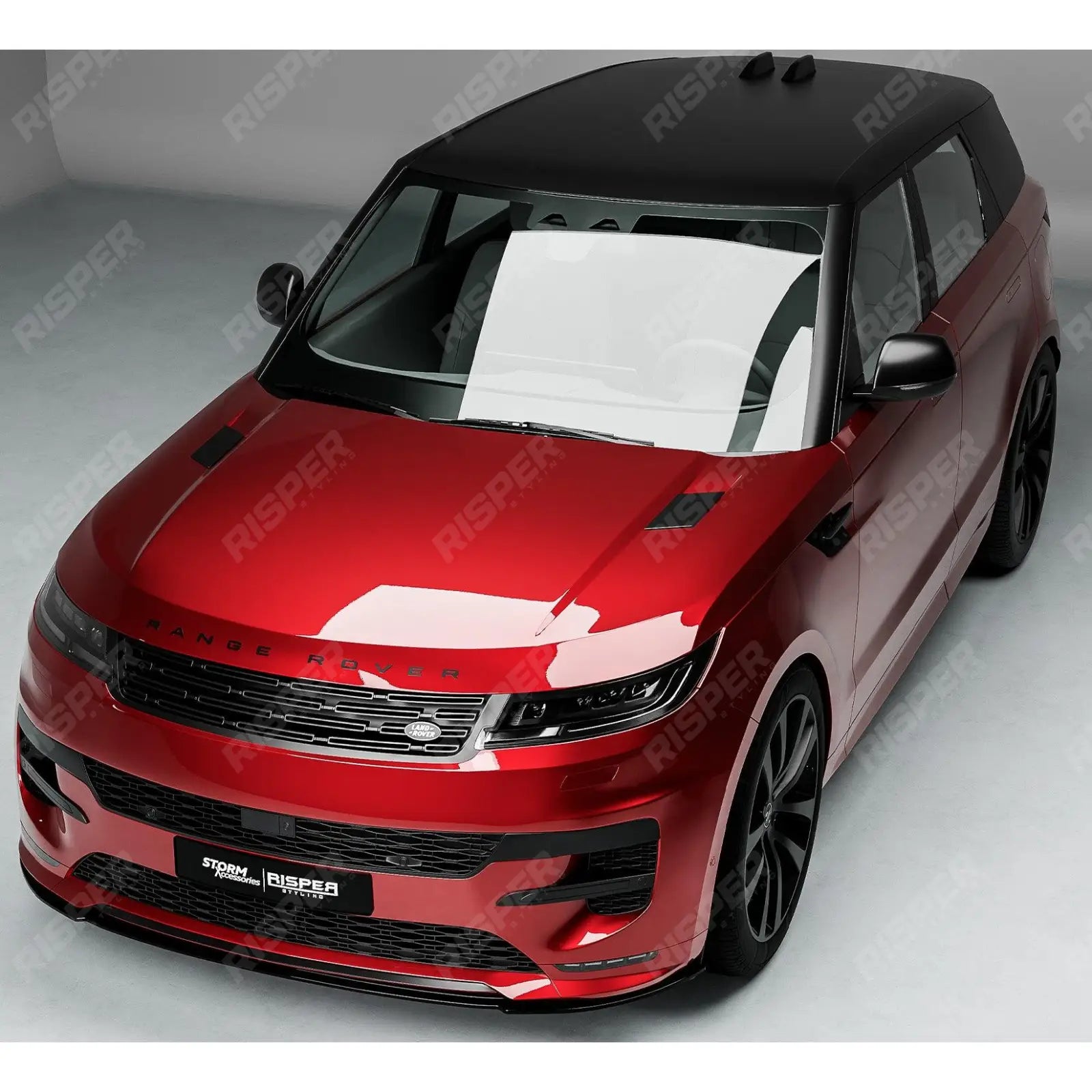 SV Style 3pc Front Splitter Lip In Gloss Black For Range Rover Sport L461 2023+