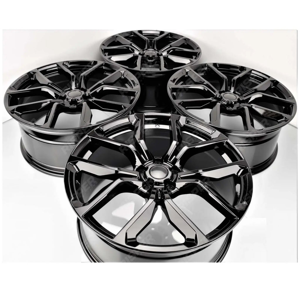 Svr Style 5 Split Spoke 5×120 – 22 Inch Alloys Wheels With Gloss Black Finish