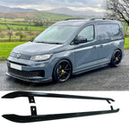 SWB Trapezoid Side Bars in Gloss Black For VW Caddy 2021 On