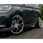 SWB Trapezoid Side Bars in Gloss Black For VW Caddy 2021 On