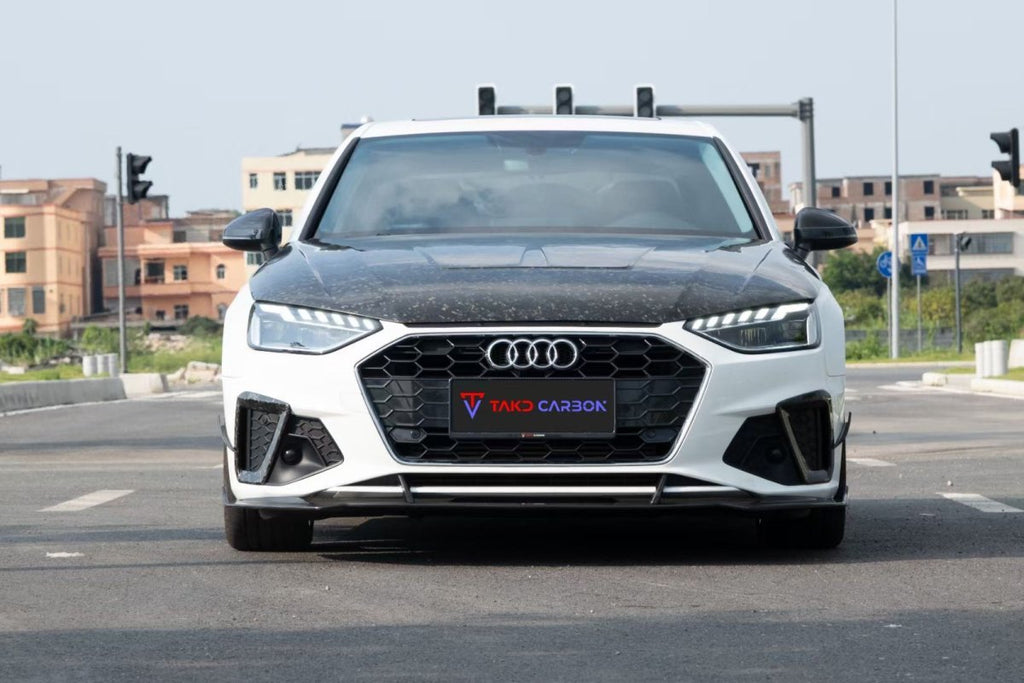 TAKD - AUDI A4 S LINE / S4 B9.5 CARBON FIBRE FRONT LIP SPLITTERS