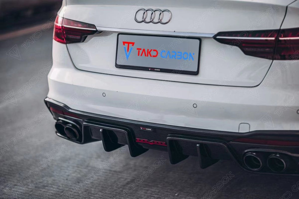 TAKD - AUDI A4 S LINE / S4 CARBON FIBRE REAR DIFFUSER V2