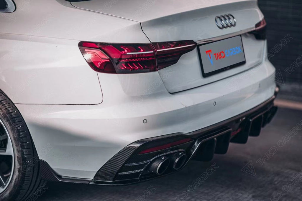 TAKD - AUDI A4 S LINE / S4 CARBON FIBRE REAR DIFFUSER V2