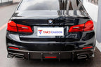 TAKD – BMW 5 SERIES G30 PRE LCI CARBON REAR DIFFUSER + REAR SIDE SKIRTS