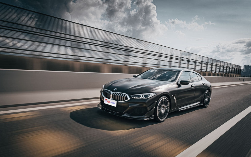 TAKD - BMW 8 SERIES G14 G15 G16 CARBON FIBRE FRONT BUMPER CANARDS