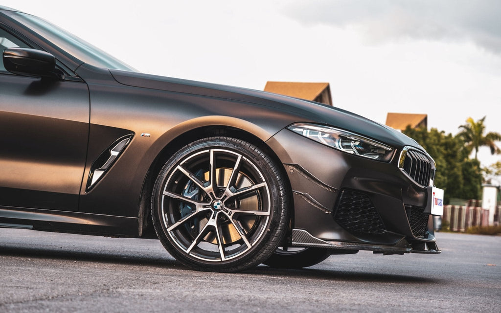 TAKD - BMW 8 SERIES G14 G15 G16 CARBON FIBRE FRONT BUMPER CANARDS