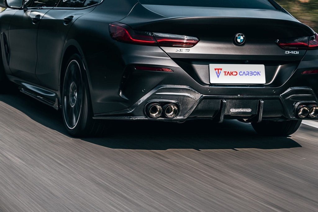 TAKD -  BMW 8 SERIES G14 G15 G16 DRY CARBON FIBRE REAR DIFFUSER V1