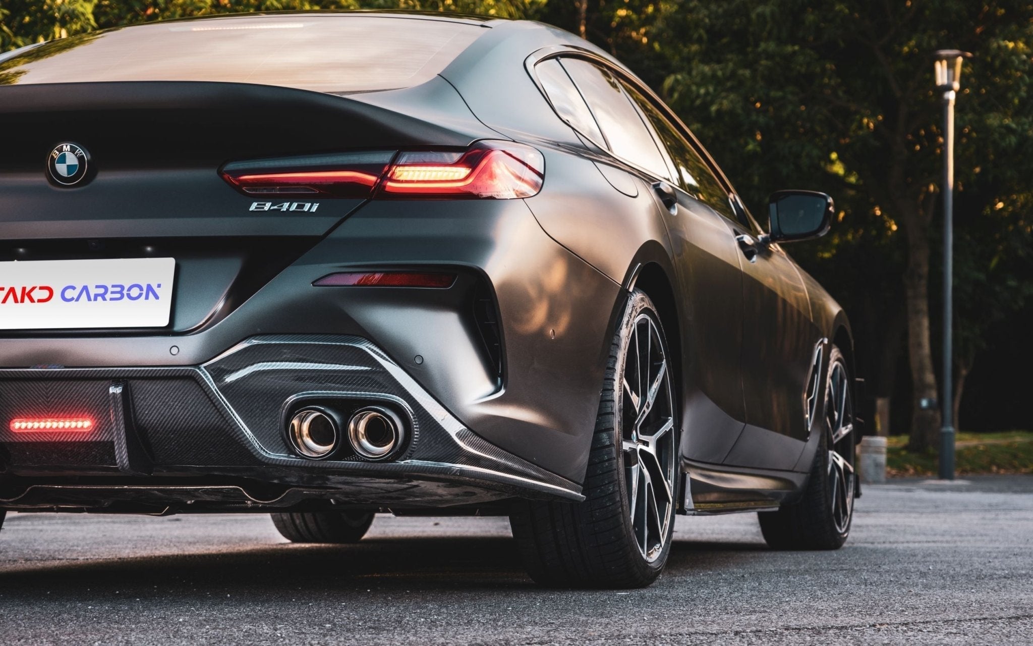 TAKD -  BMW 8 SERIES G14 G15 G16 DRY CARBON FIBRE REAR DIFFUSER V1