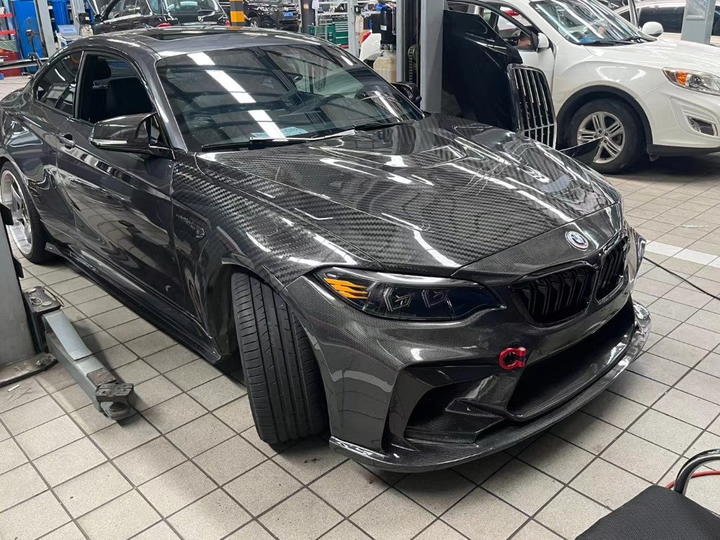 TAKD - BMW M2 / M2C F87 DRY CARBON FIBRE BONNET HOOD