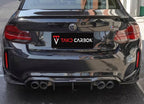 TAKD - BMW M2 / M2C F87 DRY CARBON FIBRE REAR DIFFUSER AND REAR SIDE SKIRTS