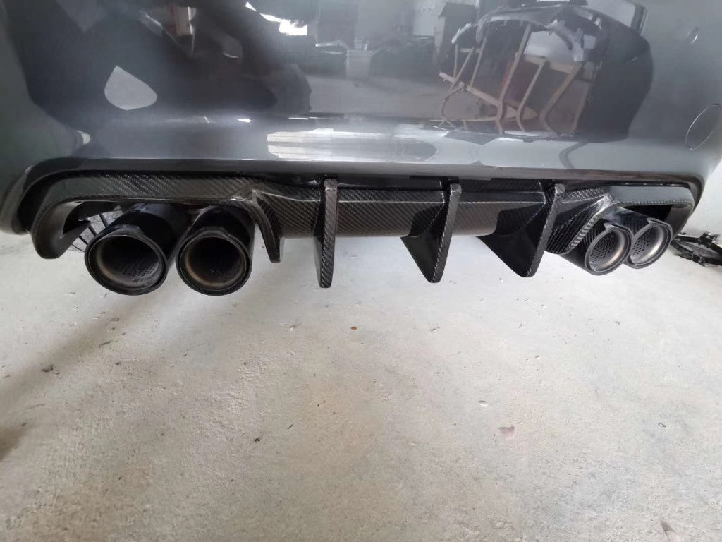 TAKD - BMW M2 / M2C F87 DRY CARBON FIBRE REAR DIFFUSER AND REAR SIDE SKIRTS