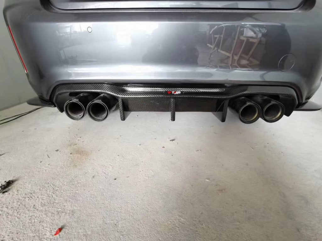 TAKD - BMW M2 / M2C F87 DRY CARBON FIBRE REAR DIFFUSER AND REAR SIDE SKIRTS
