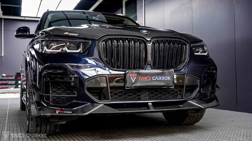 TAKD - BMW X5 G05 PRE-LCI DRY CARBON FIBRE FRONT LIP