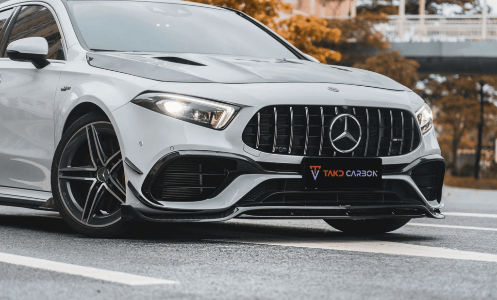 TAKD - MERCEDES A CLASS W177 A45 CARBON FIBRE FRONT BUMPER CANARDS