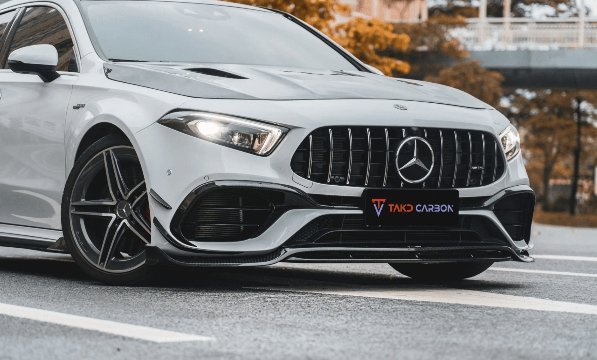 TAKD - MERCEDES A CLASS W177 A45 CARBON FIBRE FRONT BUMPER CANARDS