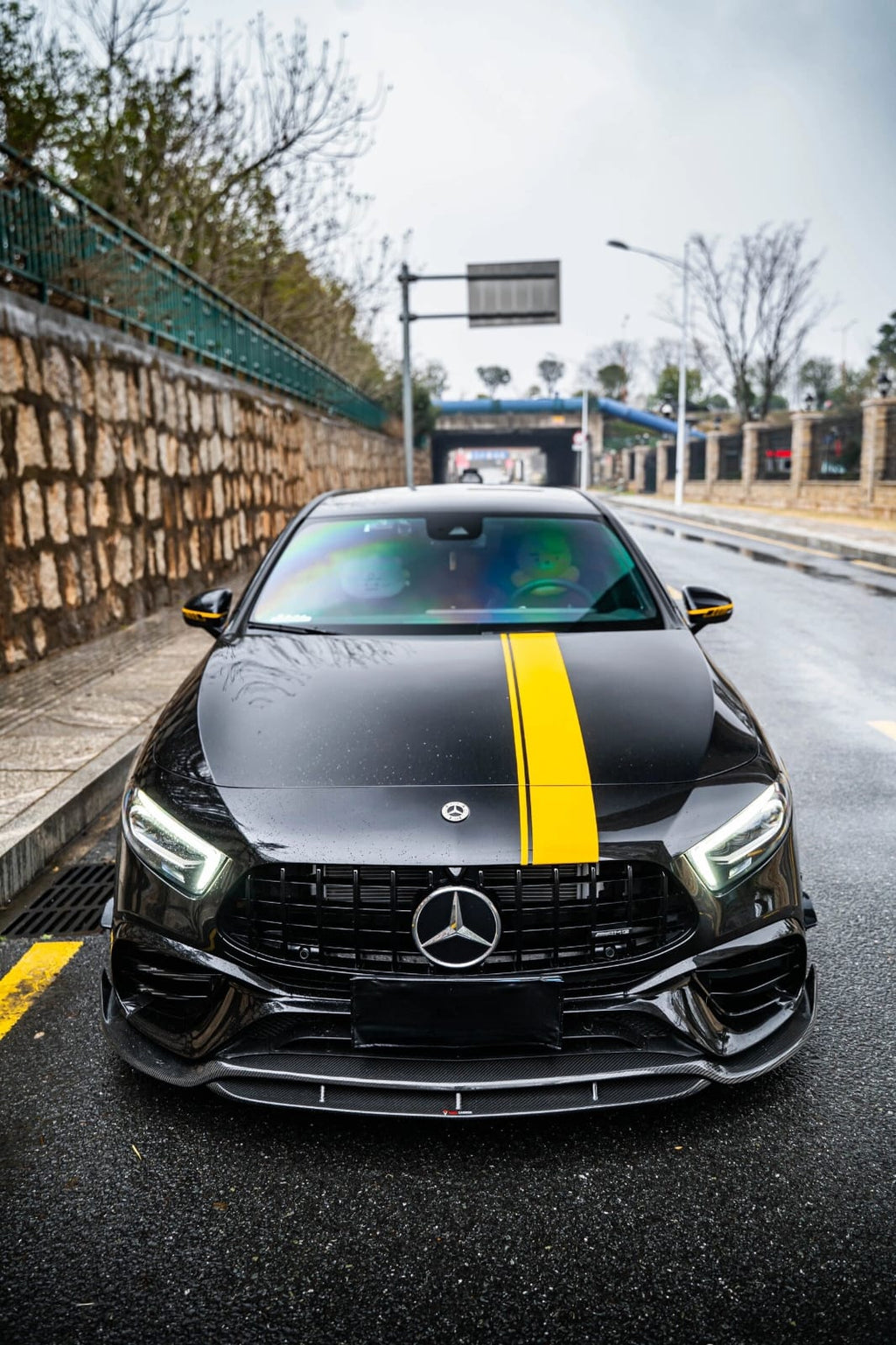 TAKD - MERCEDES A CLASS W177 A45 CARBON FRONT LIP SPLITTER