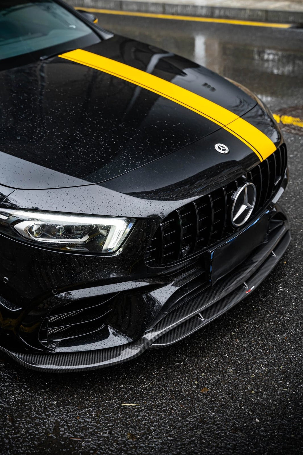 TAKD - MERCEDES A CLASS W177 A45 CARBON FRONT LIP SPLITTER