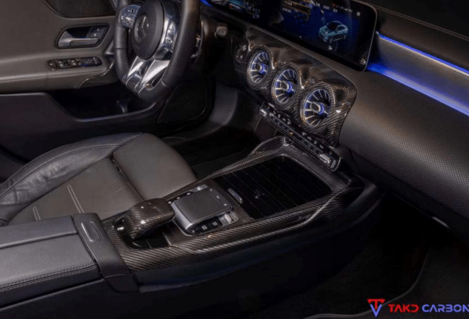 TAKD - MERCEDES BENZ A35 / A45 W177 DRY CARBON FIBER INTERIOR CENTRE CONTROL PANEL TRIM