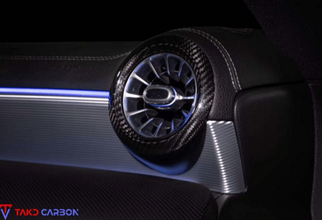 TAKD - MERCEDES BENZ A35 / A45 W177 DRY CARBON FIBER INTERIOR DRIVER & PASSENGER AIR VENT TRIM