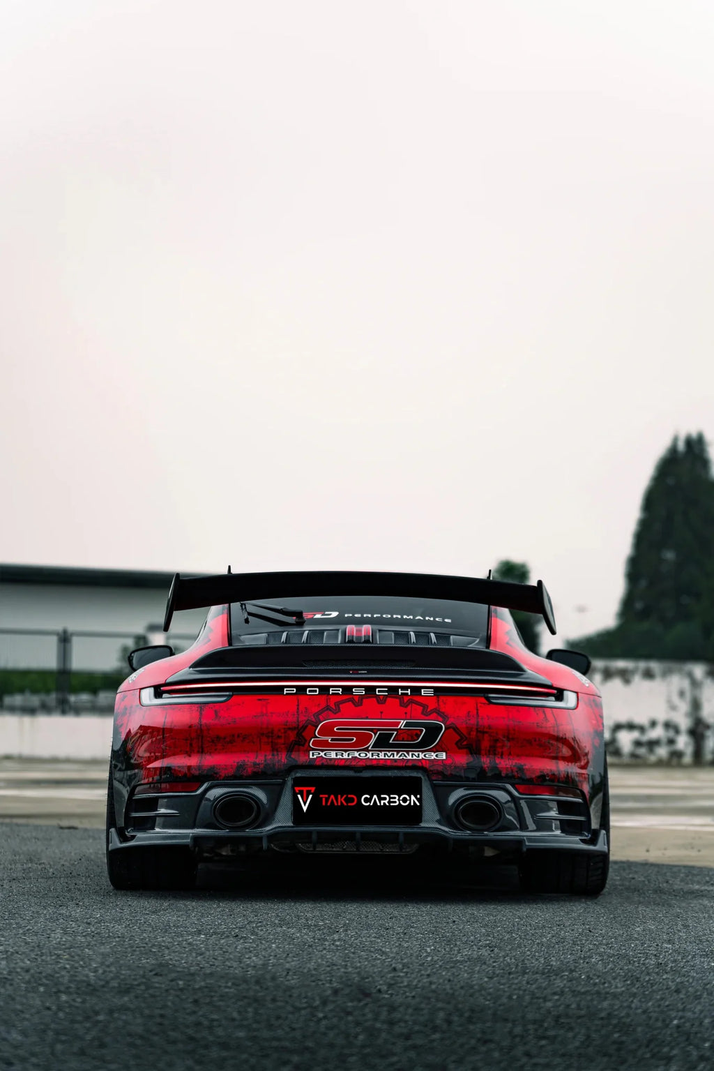 TAKD - PORSCHE 911 922 CARRERA/4/S/4S DRY CARBON FIBER REAR DIFFUSER