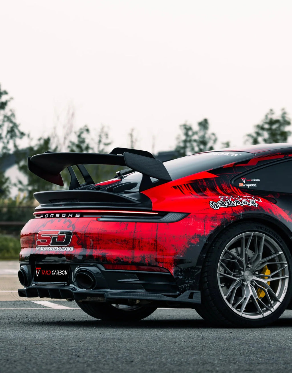 TAKD - PORSCHE 911 922 CARRERA/4/S/4S DRY CARBON FIBER REAR DIFFUSER EXTENSION