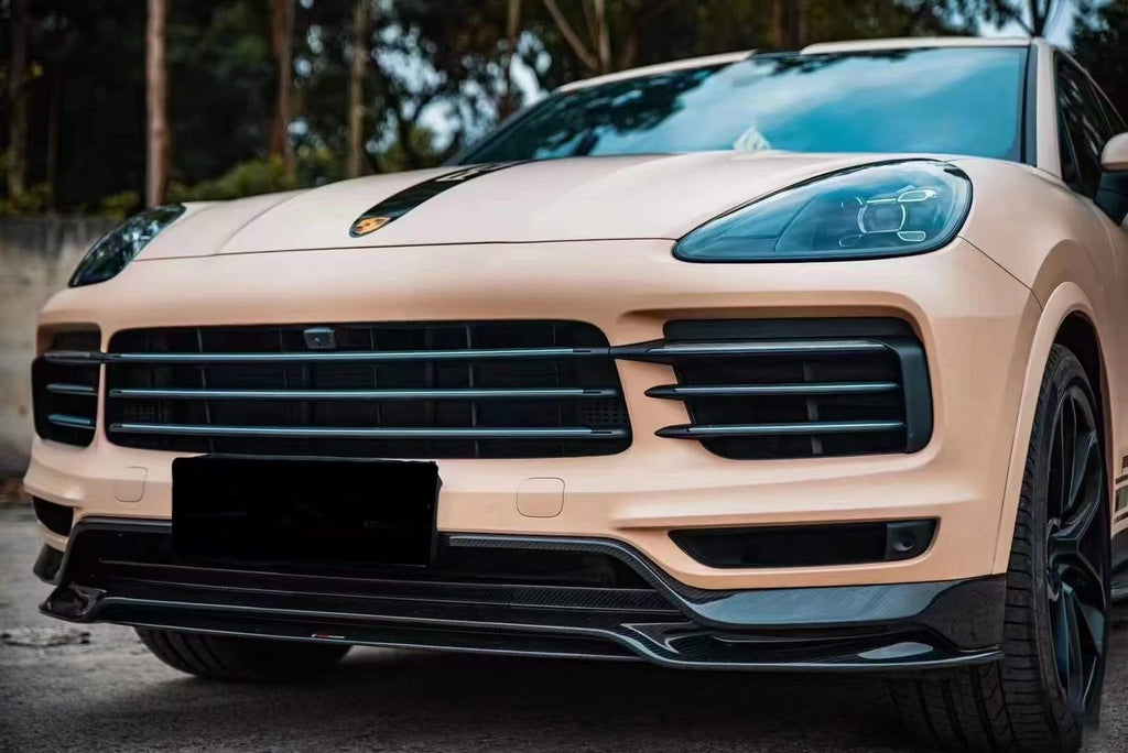 TAKD - PORSCHE CAYENNE 9Y0 DRY CARBON FIBRE FRONT LIP