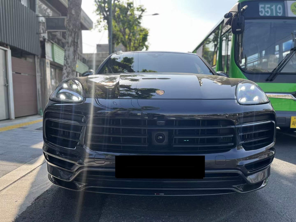 TAKD - PORSCHE CAYENNE 9Y0 DRY CARBON FIBRE FRONT LIP