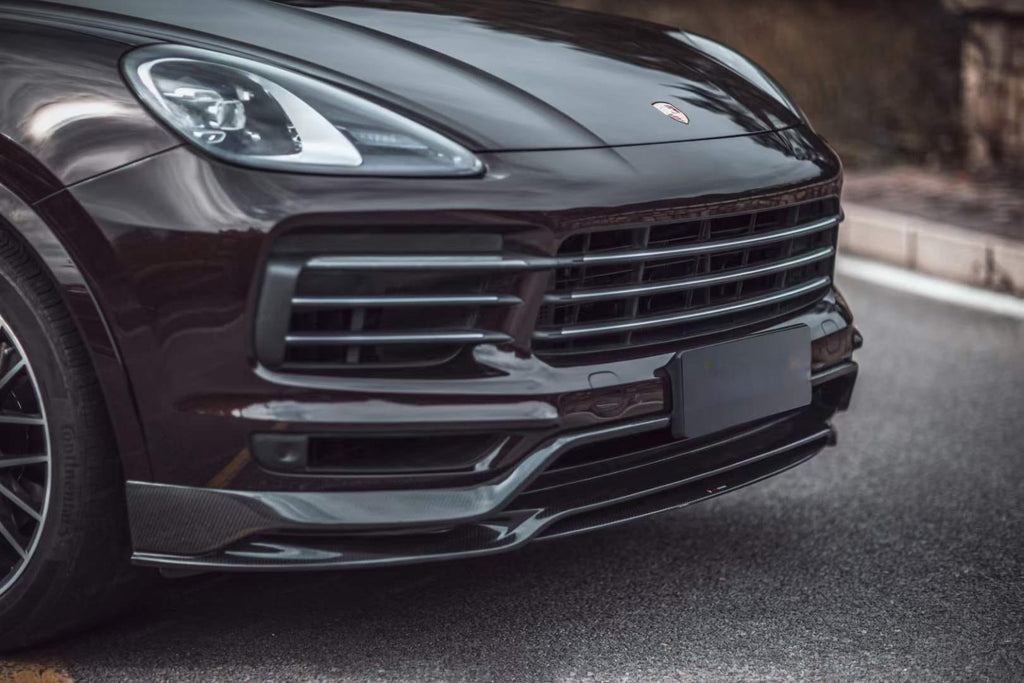 TAKD - PORSCHE CAYENNE 9Y0 DRY CARBON FIBRE FRONT LIP